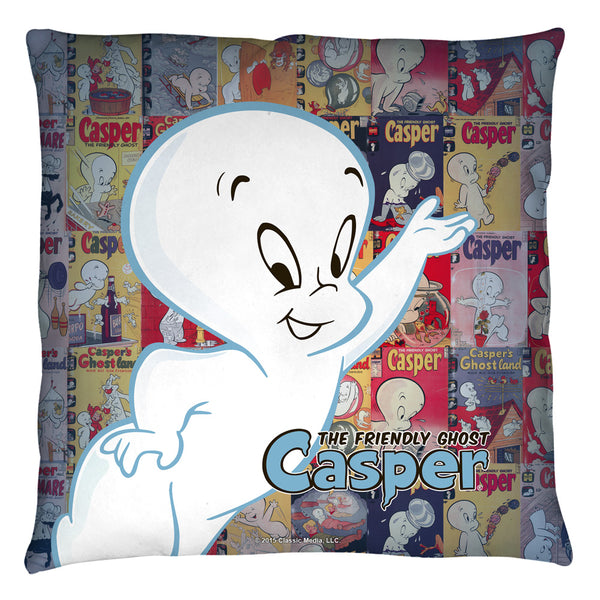 Casper the Friendly Ghost Casper and Covers Throw Pillow