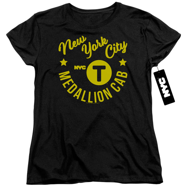 NYC Hipster Taxi Black Women's T-Shirt