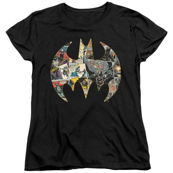 Batman DC Comics Collage Shield Women's T-Shirt | Rocker Merch™