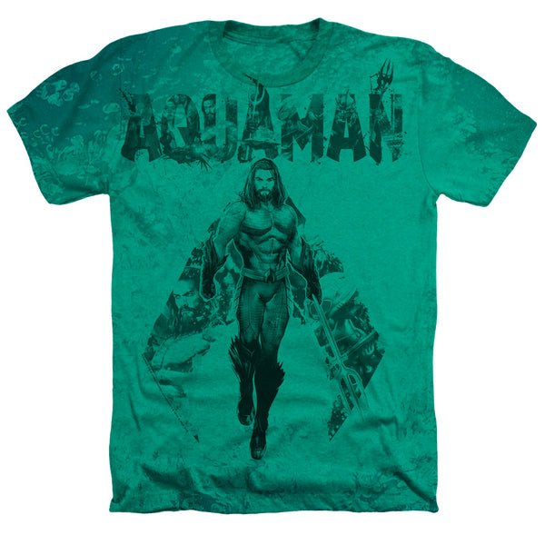 Aquaman Movie Aqua Group Green Heather T-Shirt