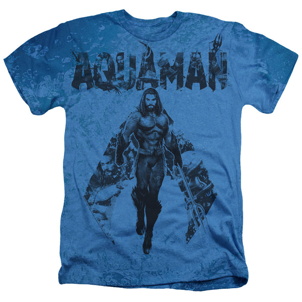 Aquaman Movie Aqua Group Blue Heather T-Shirt