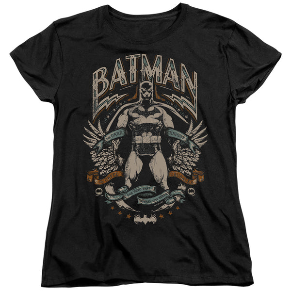 Batman Gotham Hero on Black Women's T-Shirt