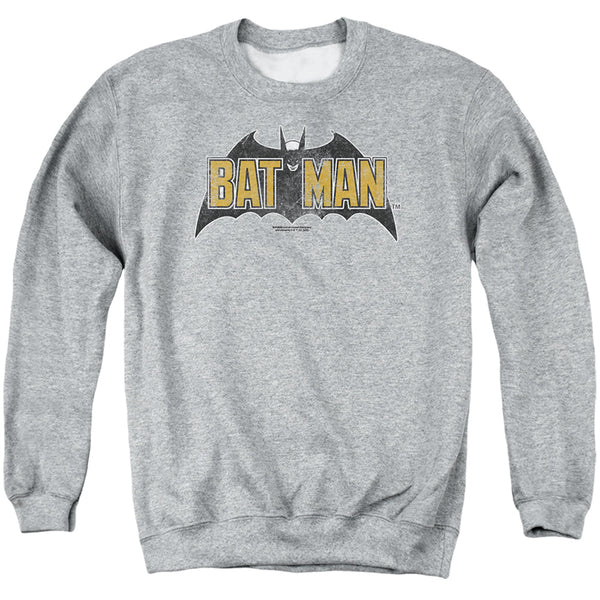 Batman Vintage Bat Logo on Gray Sweatshirt