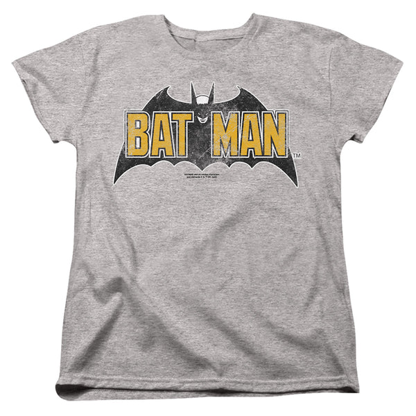 Batman Vintage Bat Logo on Gray Women's T-Shirt