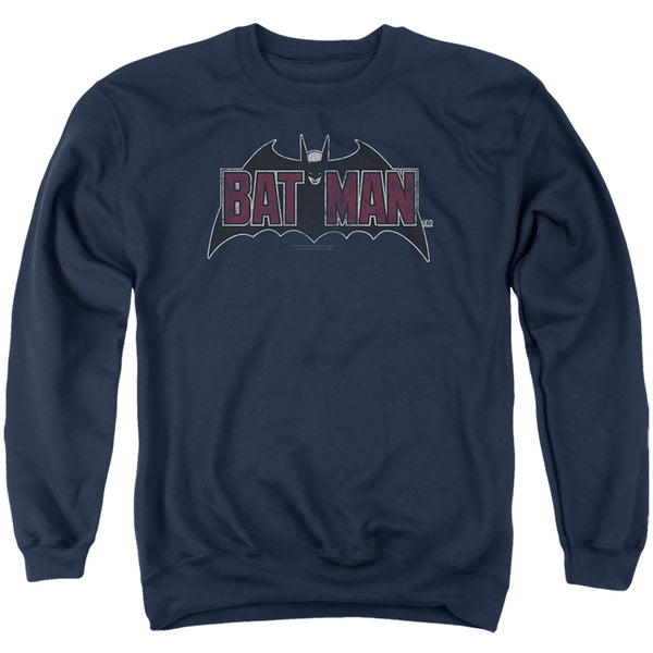 Batman Vintage Bat Logo on Navy Sweatshirt