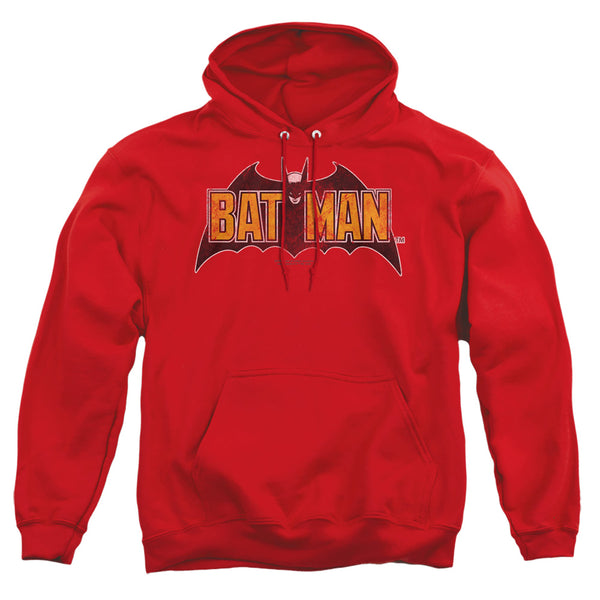 Batman Vintage Bat Logo on Red Hoodie