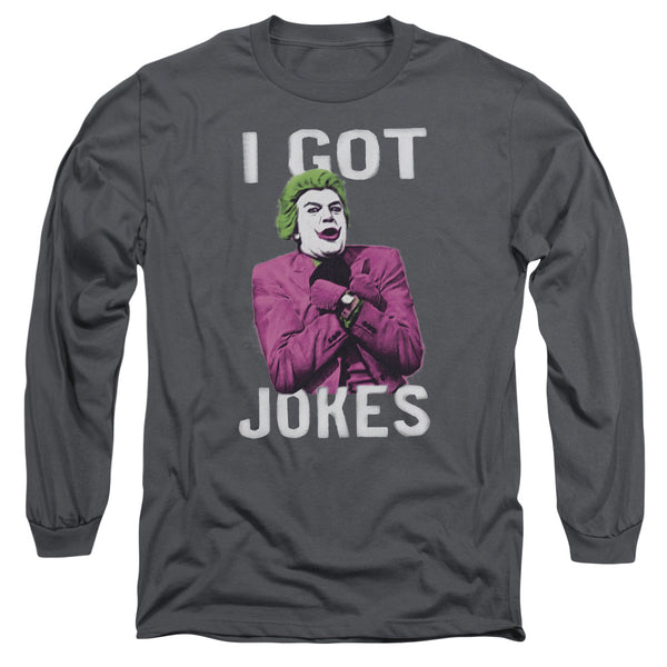 Batman TV Show Got Jokes Charcoal Long Sleeve T-Shirt