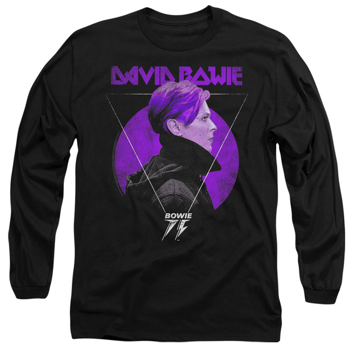 David Bowie Side Profile 75 Logo Long Sleeve T-Shirt – Rocker Merch