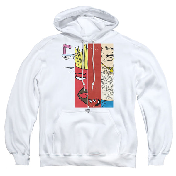 Aqua Teen Hunger Force Group Tiles White Hoodie