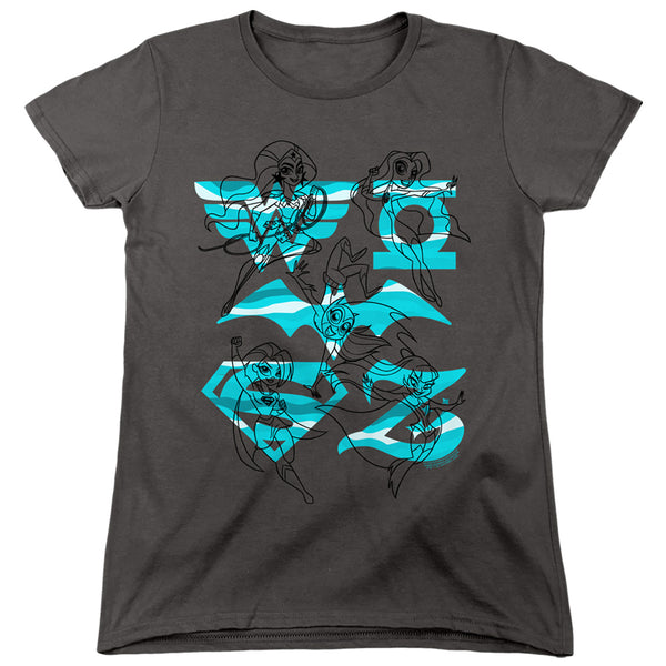 DC Super Hero Girls Line Art Group Women's T-Shirt