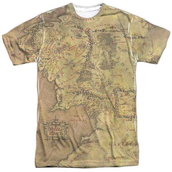 The Lord of the Rings Trilogy Middle Earth Map Sublimation T-Shirt