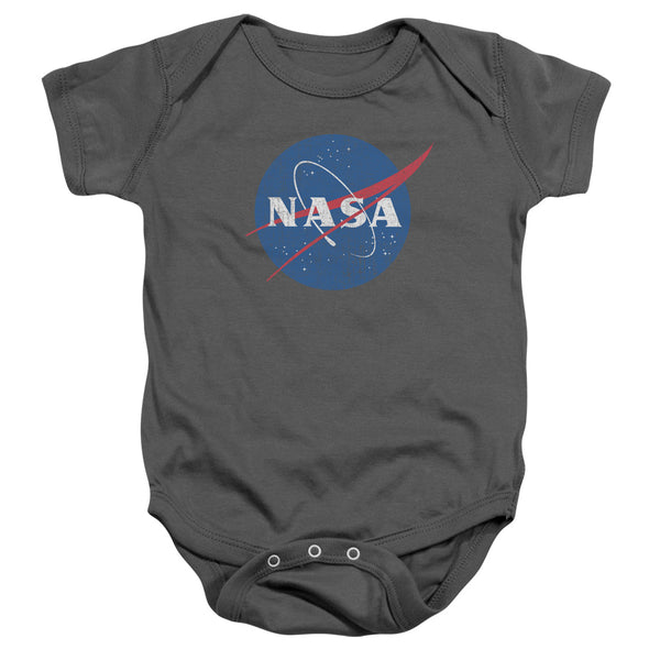 NASA Meatball Logo Distressed Infant Snapsuit
