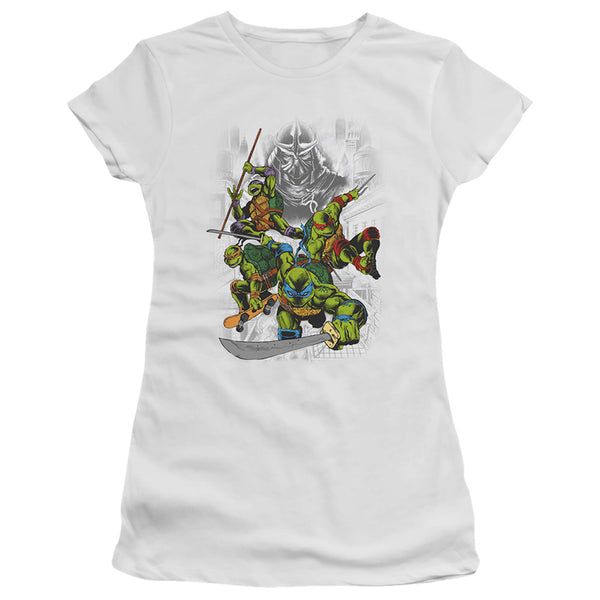 Teenage Mutant Ninja Turtles Shredder and Turtles Comic Juniors T-Shirt