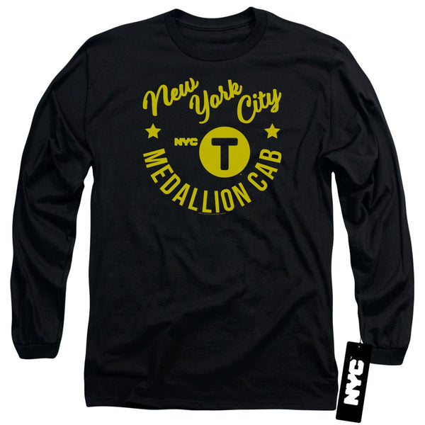 NYC Hipster Taxi Black Long Sleeve T-Shirt