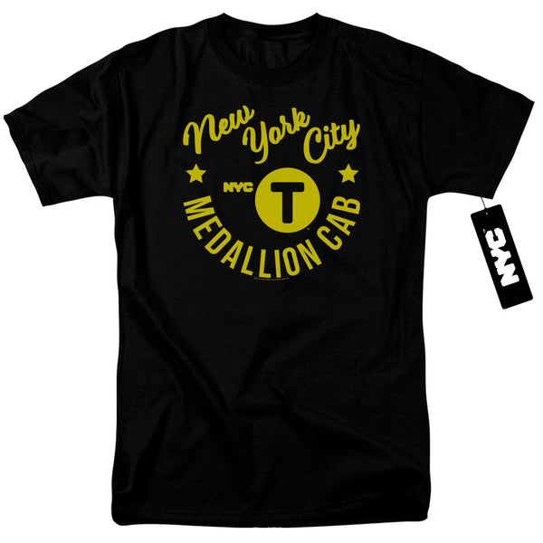 NYC Hipster Taxi Black T-Shirt