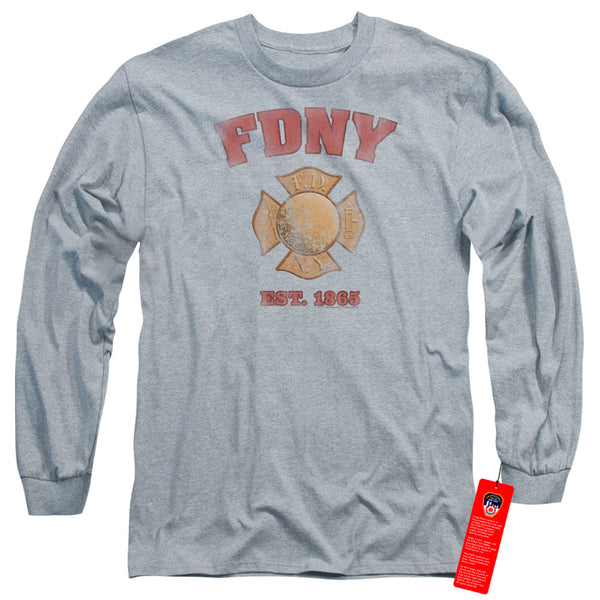 NYC FDNY Vintage Badge Long Sleeve T-Shirt