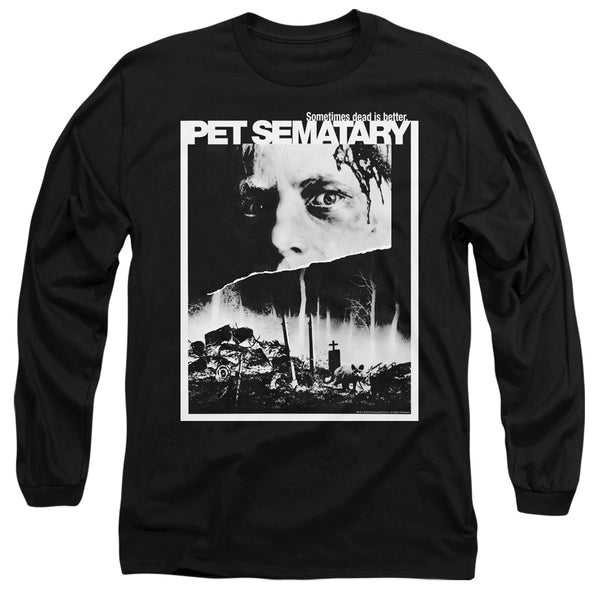 Pet Sematary Poster Art B&W Long Sleeve T-Shirt