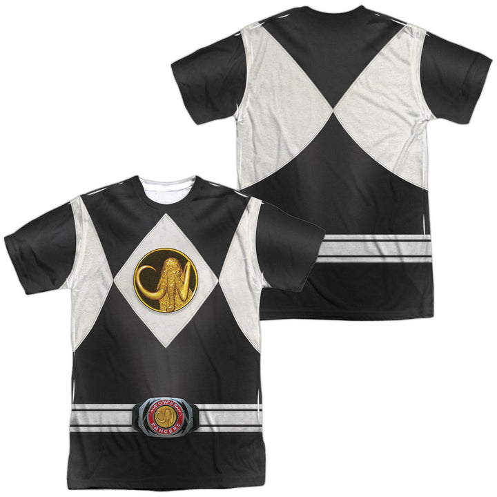 Power Rangers Back Emblam Power Rangers Black Ranger Emblem Sublimation T-Shirt – Rocker Merch