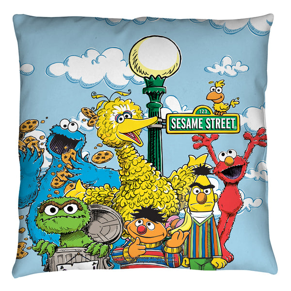 Sesame Street Retro Gang Throw Pillow