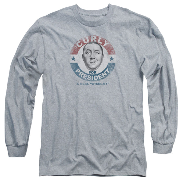 The Three Stooges Curly for President Long Sleeve T-Shirt