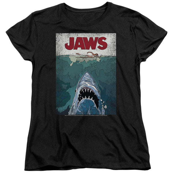 Jaws Lined Poster Women's T-Shirt