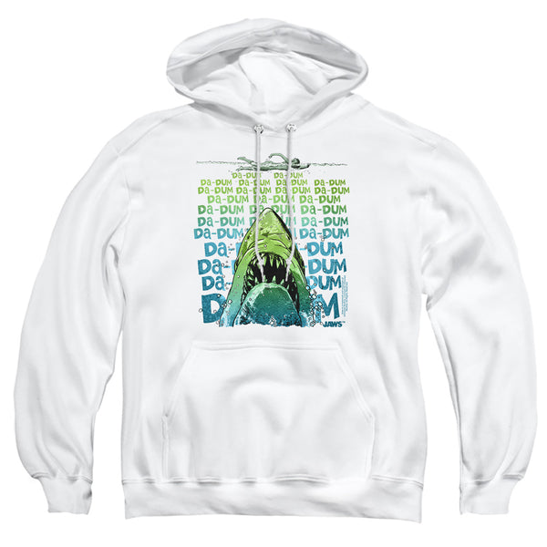 Jaws Da Dum White Hoodie