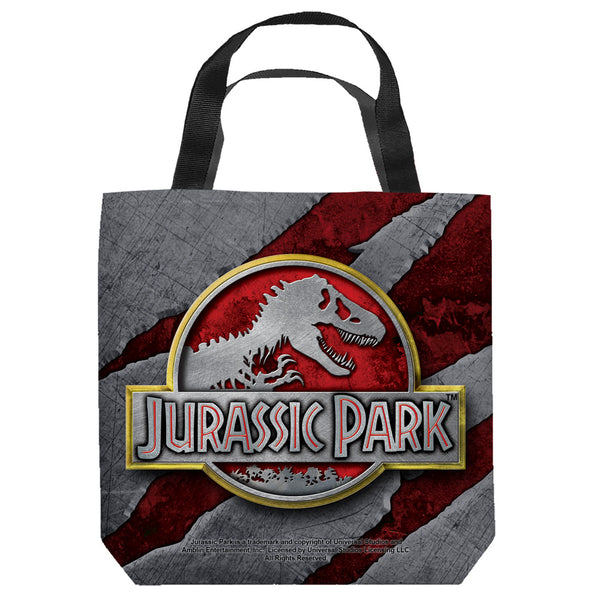 Jurassic Park Slash Logo Tote Bag