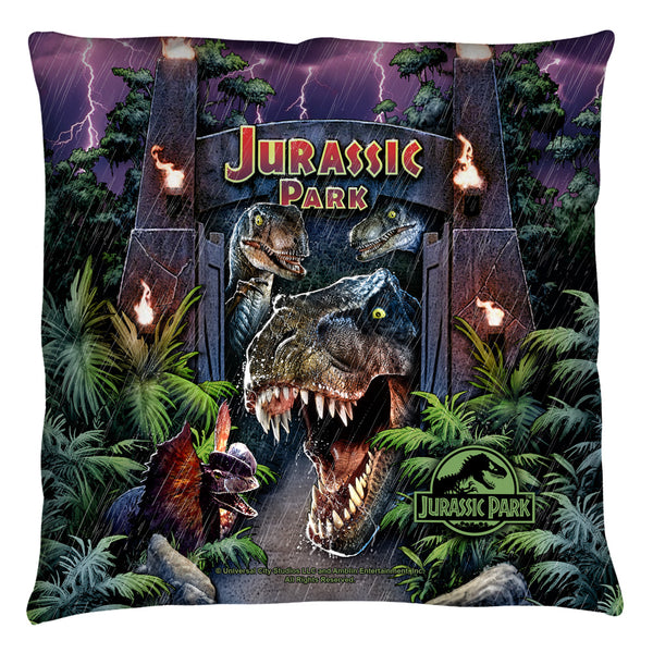 Jurassic Park Welcome to the Park Throw Pillow