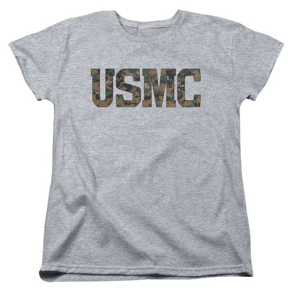 U.S. Marines Camo Fill Gray Women's T-Shirt