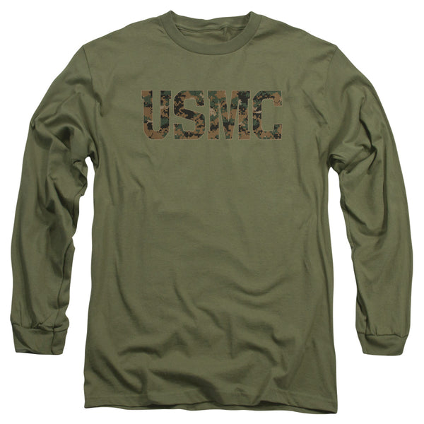 U.S. Marines Camo Fill Green Long Sleeve T-Shirt