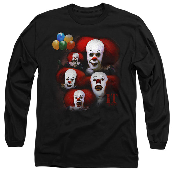 It TV Series Many Faces of Pennywise Long Sleeve T-Shirt