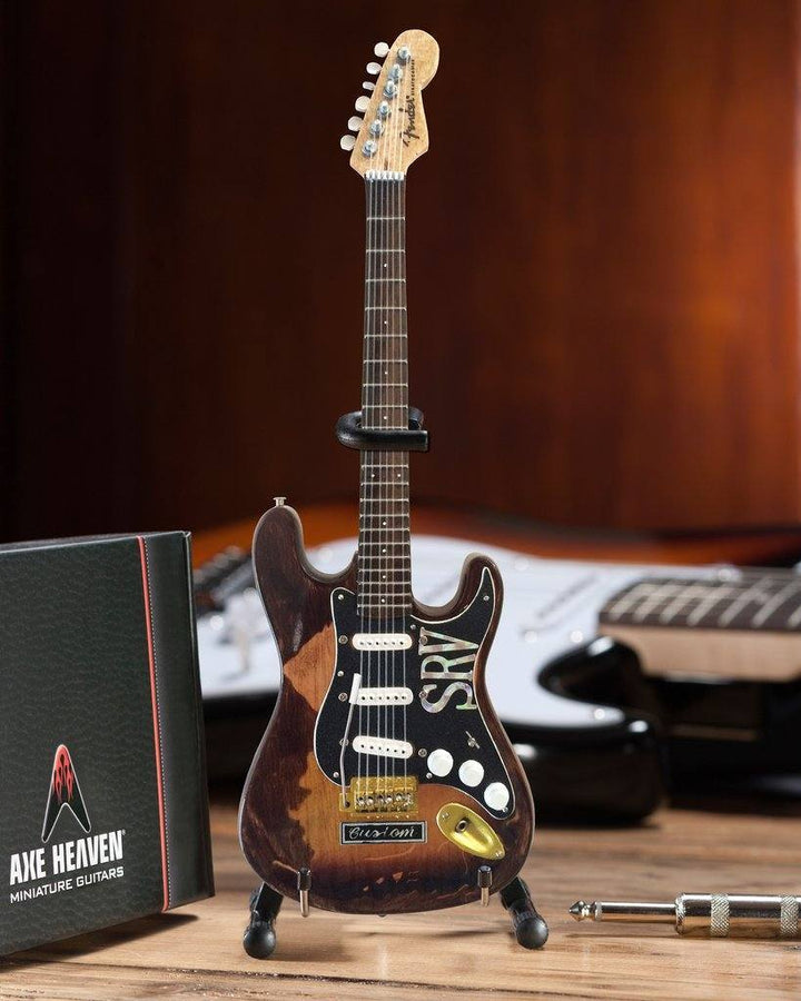Axe Heaven Stevie Ray Vaughan SRV Distressed Miniature Guitar | Rocker Merch™