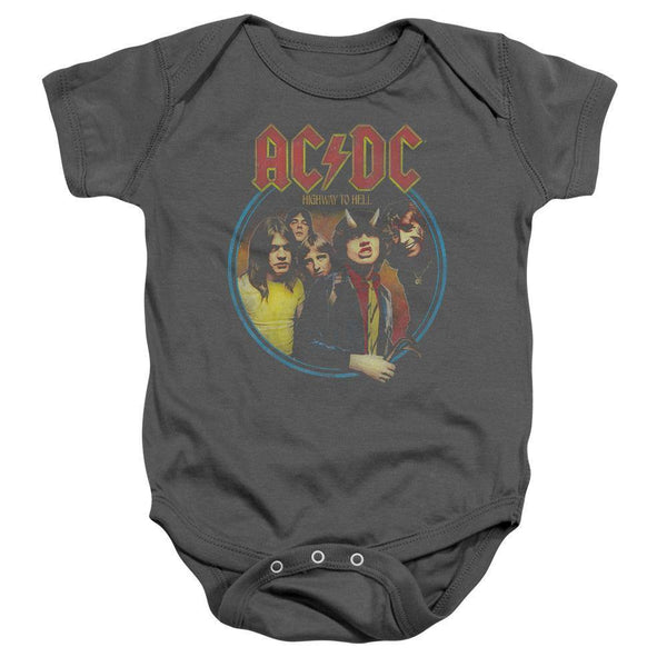AC/DC Distressed Highway To Hell Infant Snapsuit - Rocker Merch