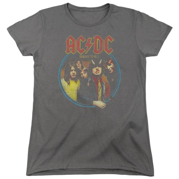 AC/DC Distressed Highway To Hell Women's T-Shirt - Rocker Merch