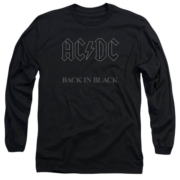 AC/DC Back In Black Album Cover Long Sleeve T-Shirt - Rocker Merch