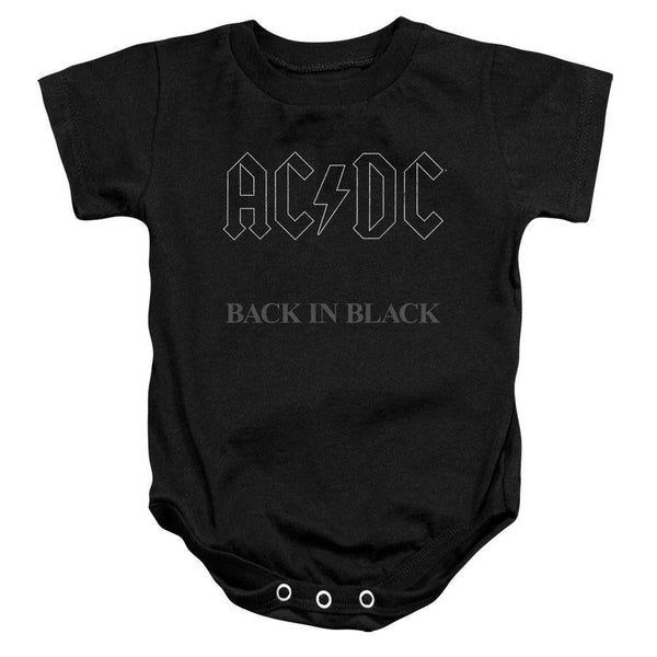 AC/DC Back In Black Album Cover Infant Snapsuit - Rocker Merch