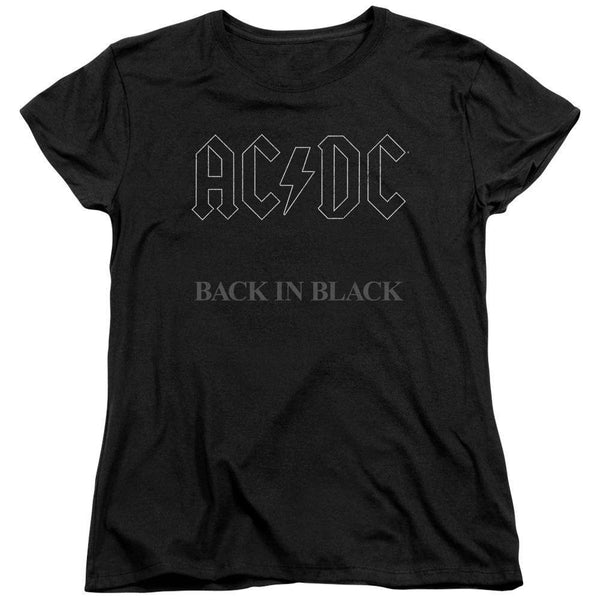 AC/DC Back In Black Album Cover Women's T-Shirt - Rocker Merch