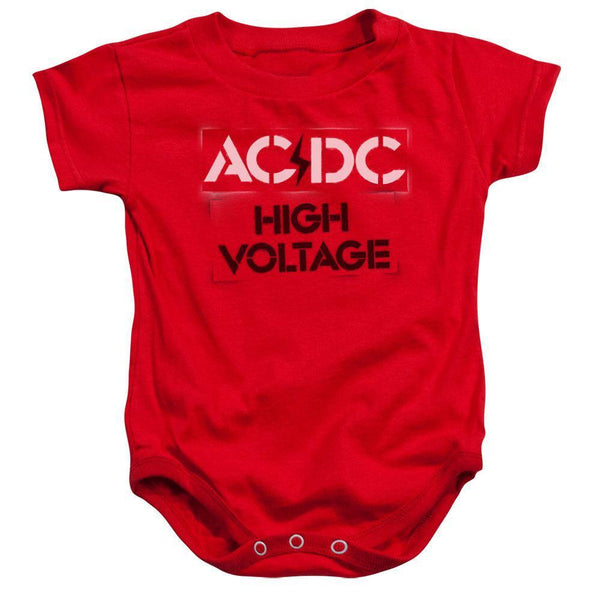 AC/DC High Voltage Stencil Logo Infant Snapsuit - Rocker Merch