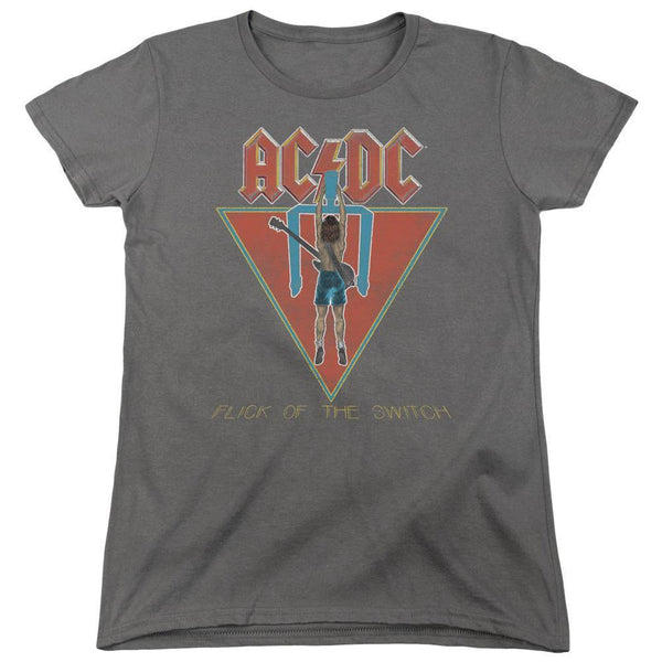 AC/DC Flick Of The Switch Album Cover Women's T-Shirt - Rocker Merch