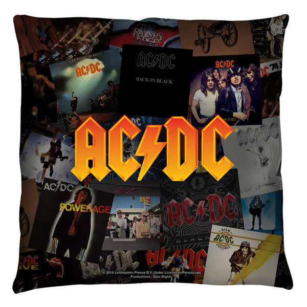 AC/DC Albums Throw Pillow