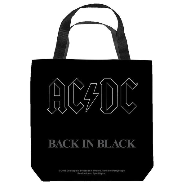 AC/DC Back In Black Cover Tote Bag - Rocker Merch