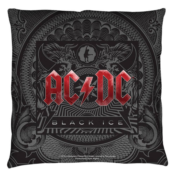 AC/DC Black Ice Throw Pillow - Rocker Merch