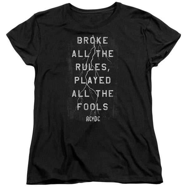 AC/DC Broke All The Rules Women's T-Shirt - Rocker Merch