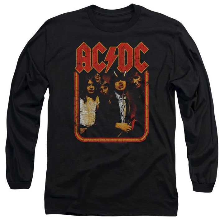 AC/DC Distressed Highway Group Long Sleeve T-Shirt - Rocker Merch