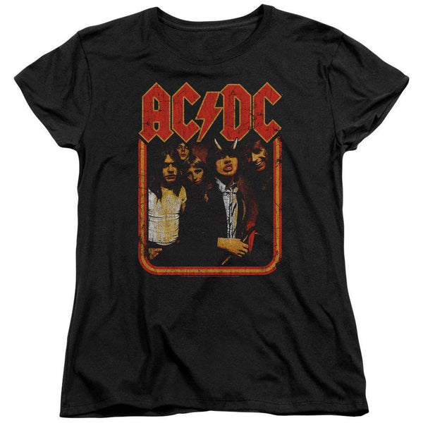 AC/DC Distressed Highway Group Women's T-Shirt - Rocker Merch