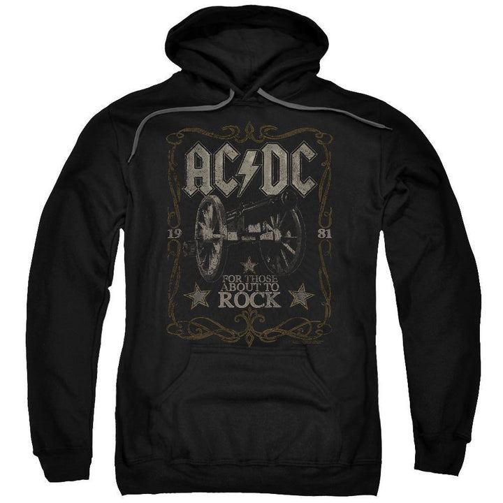AC/DC Distressed For Those Rock Label Hoodie - Rocker Merch