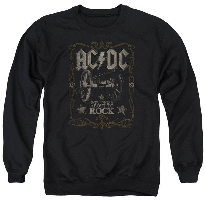 AC/DC Distressed For Those Rock Label Sweatshirt - Rocker Merch