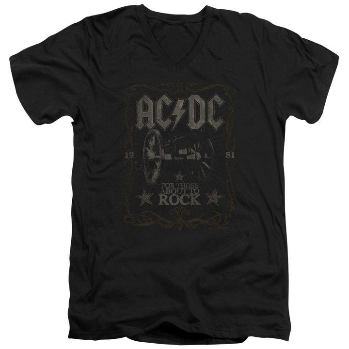AC/DC Distressed For Those Rock Label T-Shirt - Rocker Merch