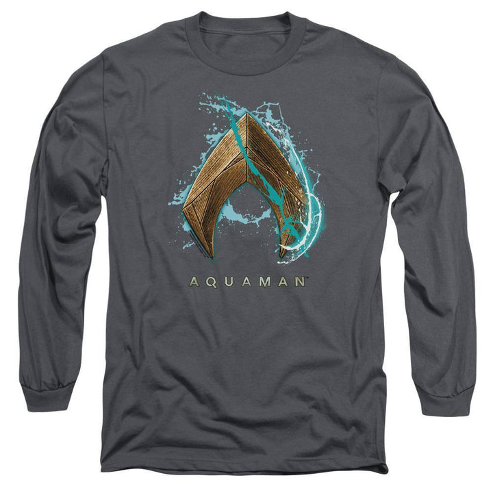 Aquaman Movie Water Shield Long Sleeve T-Shirt - Rocker Merch
