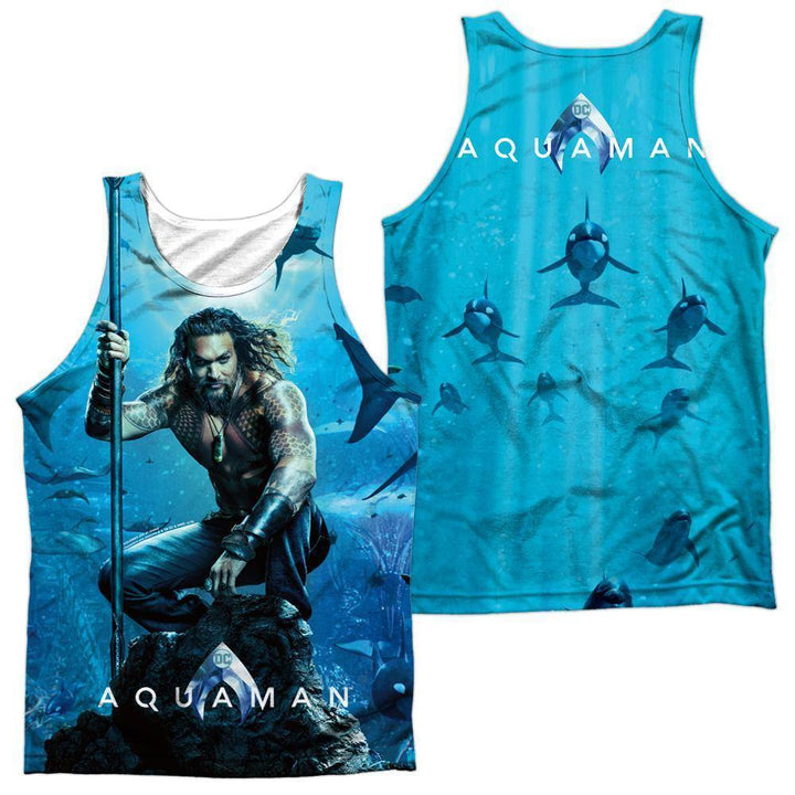 Aquaman Movie Poster Sublimation Tank Top - Rocker Merch